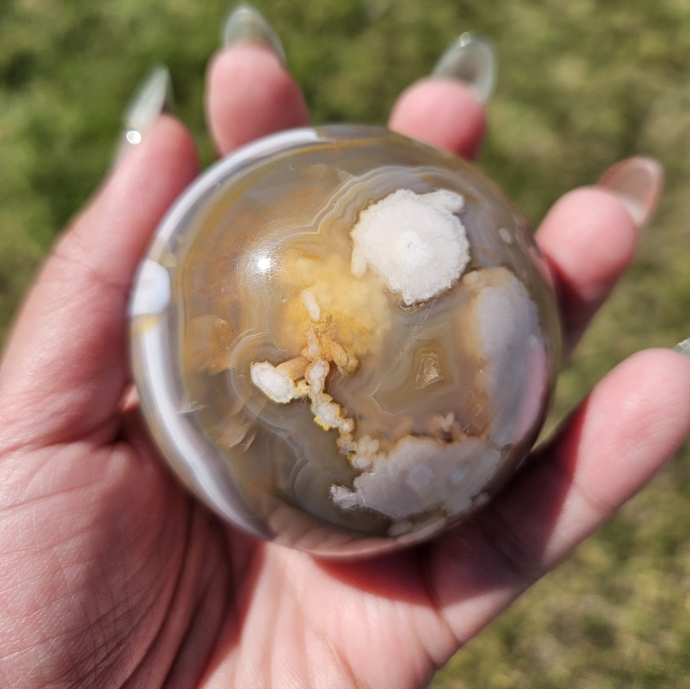 Flower Agate Sphere